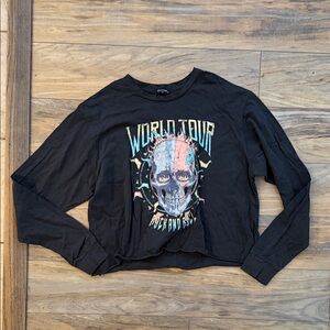 Black Long Sleeve Graphic Tee